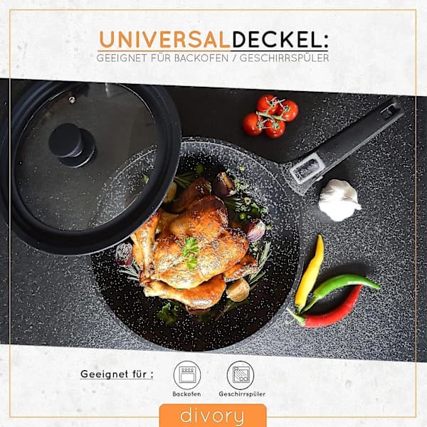 Universallock 28, 30 och 32 lock glaslock med silikonkant[PB]