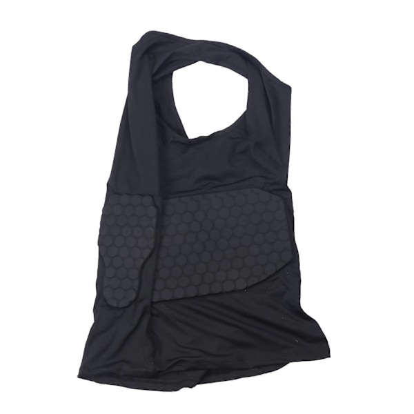 CASA Ribbebeskytter Polstret Vest Kompresjonsskjorte Treningsvest med 3-Pads for Fotball Basketball