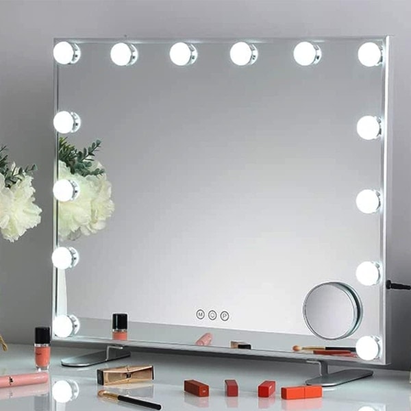 Sminkspegellampa med belysning, 2-14 dimbara LED-lampor, 3 färglägen (endast lampa, ingen spegel) - WELLNGS 4 lights