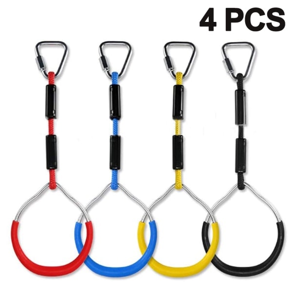 Färgglada gungor gymnastikringar - 4-pack utomhus lek