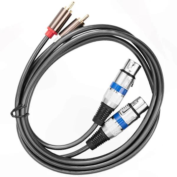 Professionel o-kabel - 2 RCA han til XLR hun mixerforbindelse