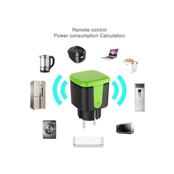 Vandtæt udendørs stik grøn, timer, Smart plug.ca