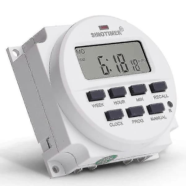 15,98 tommers LCD Digital Timer 12V DC 7 Dager Programmerbar Timer TM618N-4