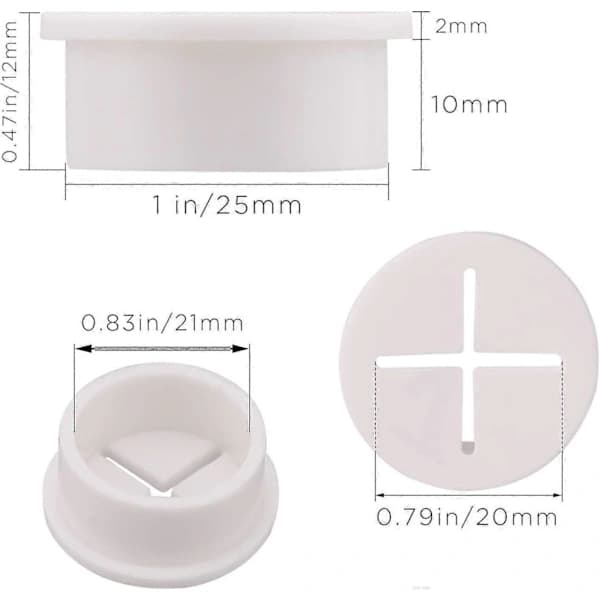 6 kpl silikonikaapelin läpivientejä 2,5 cm