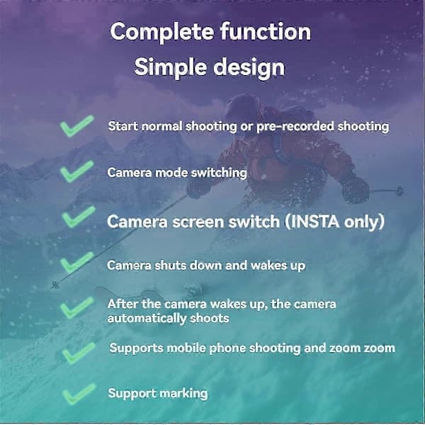 Insta360 X4 X3 X2 Ace Pro 2 GoPro 13 Bluetooth Fjärrkontroll