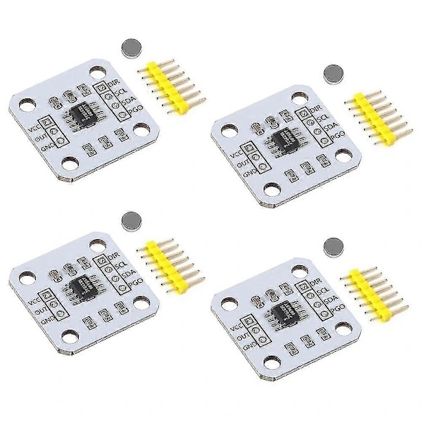 4st As5600 Magnetisk Encoder Magnetisk Induktionsvinkelmätningssensor Modul 12bit Hög Precision
