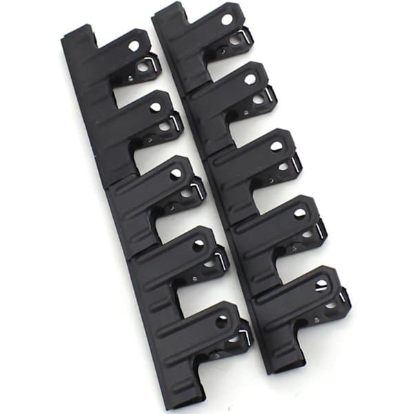 10-pack Svarta Stora Metall Gem, 62 mm