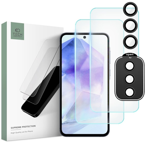 Tech-Protect Galaxy A55 5G Linsebeskyttelse Herdet Glass Transparent