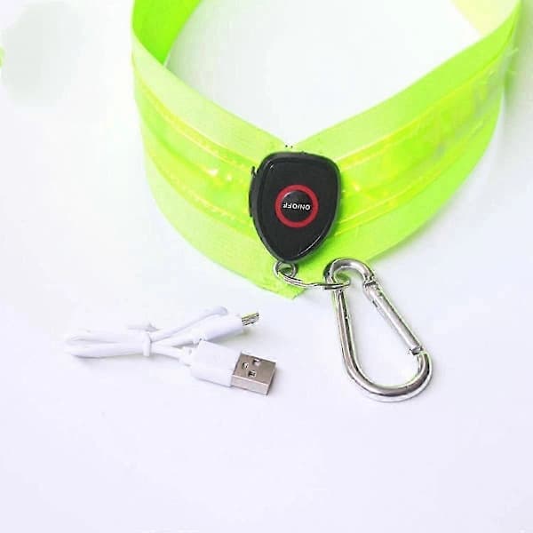 LED Nattlöparutrustning Hög Synlighet Reflexband Uppladdningsbar Löparreflexutrustning Säkerhetsreflektor för Kvinnor