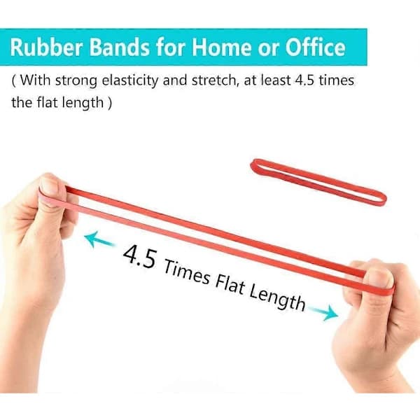 120-pack Stora Gummiband Soptunneband Set Elastiska Band för Kontorsmaterial, Soptunna
