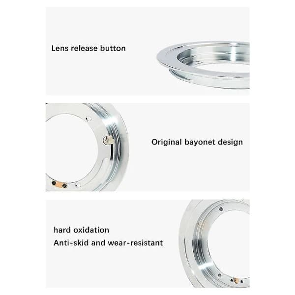 QBM-EOS Linseadapterring for ROLLEI Rollei QBM-objektiv til Canon EOS EF