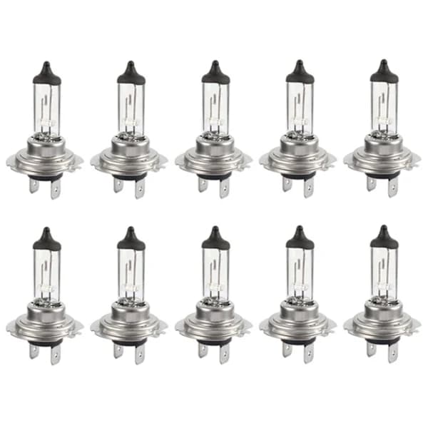 10 stk 55W H7 Halogenpærer Bil Dimlys Halogenlampe Varmt Lys Biltilbehør Universal Hea