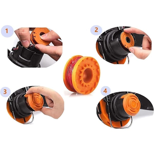 Worx 20V Trimmerin siiman vaihto - Kestävä puola reunojen siistimiseen