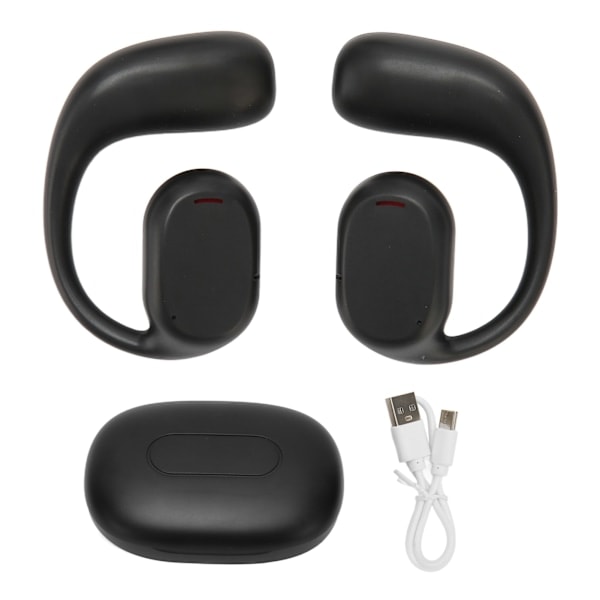Trådløse Oversættelseshøretelefoner Bluetooth 5.1 Oversættelseshøretelefoner 74 Sprog 70 Accenter Oversættelsesenhed med APP til Musik Opkald Sort