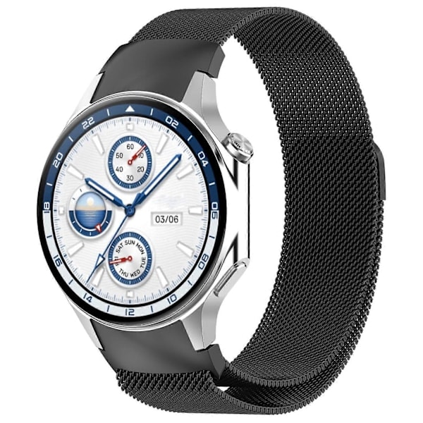 Justerbart Milanese mesh metallarmbånd med magnetlås for OnePlus Watch 2R/Watch 2