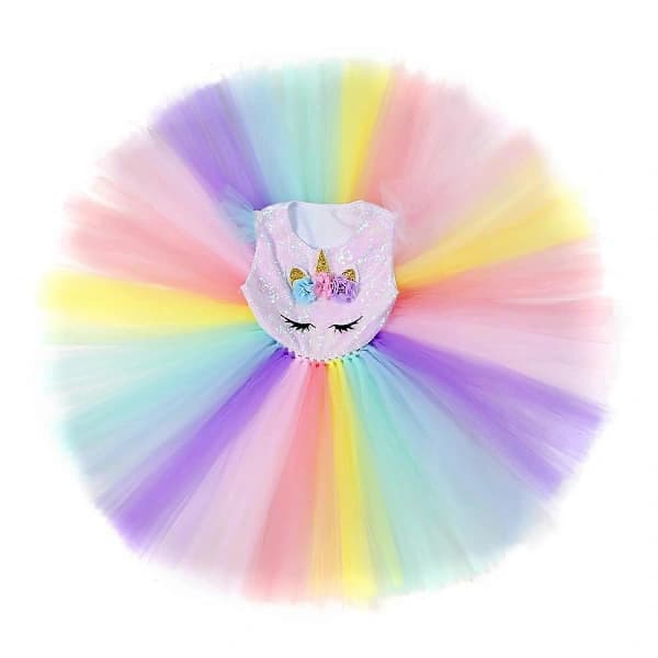 Princess Tutu Enhörningsklänning Paljettmanschett Flickklänningar 100cm