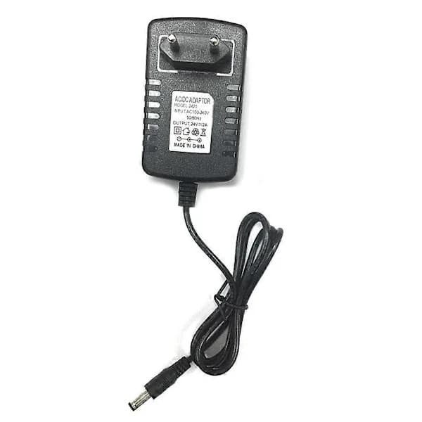 til DC 24V 2A Strømforsyningsadapter Oplader 36W US/EU-stik AC 100-240V til UV LED