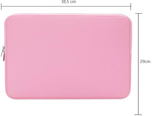 15,6 tommer laptop sleeve stødsikker ridsefast polyester etui til rejser og forretning, pink