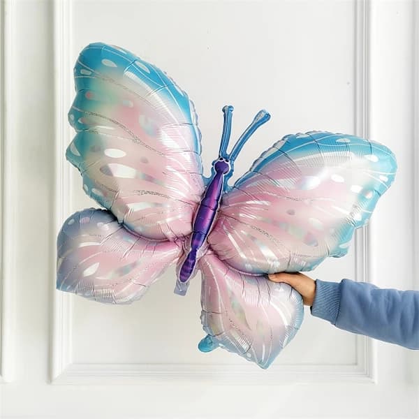 2 stk. farverig sommerfugleballon gradient pink sommerfuglebryllup[ca]