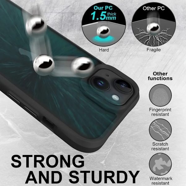 iPhone 15 Mobilcover Stødsikkert - Sort 50