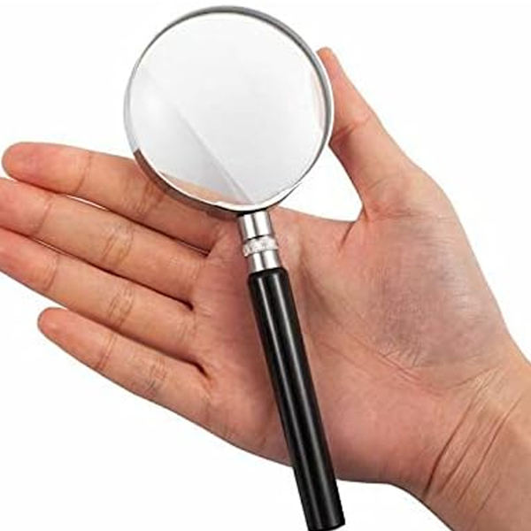 Insten 10X Håndholdt 10X Forstørrelsesglass Forstørrer med Håndtak for Vitenskap, Lesing Bok, Inspeksjon, Mynter, Insekter, Steiner, Kart, Kryssord