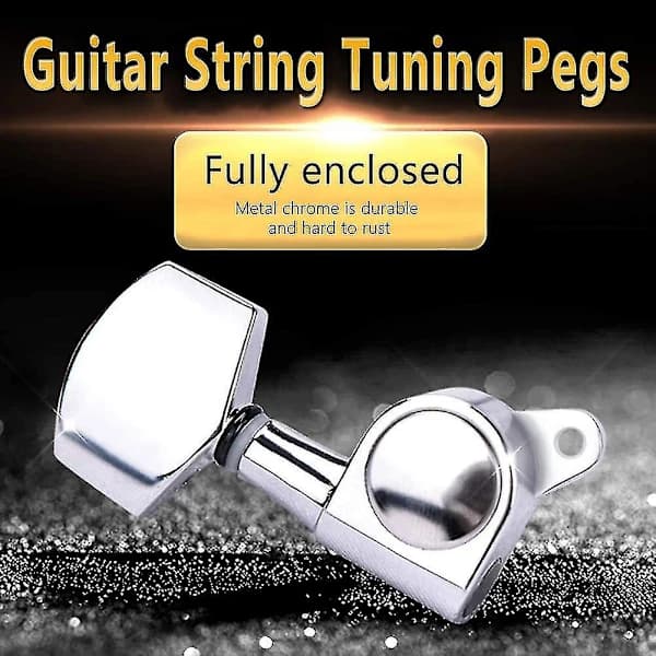 {ca}6 stk. gitarstemmeskruer 3L3R kromstemmere gitarmaskinhoder for elektrisk gitar Cy
