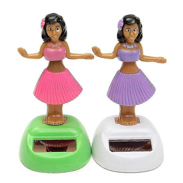 8x Aurinkovoimalla Toimiva Tanssiva Hula-tyttö Keinuvat Bobble-lelu Lahja Auton Koristeluun[D]