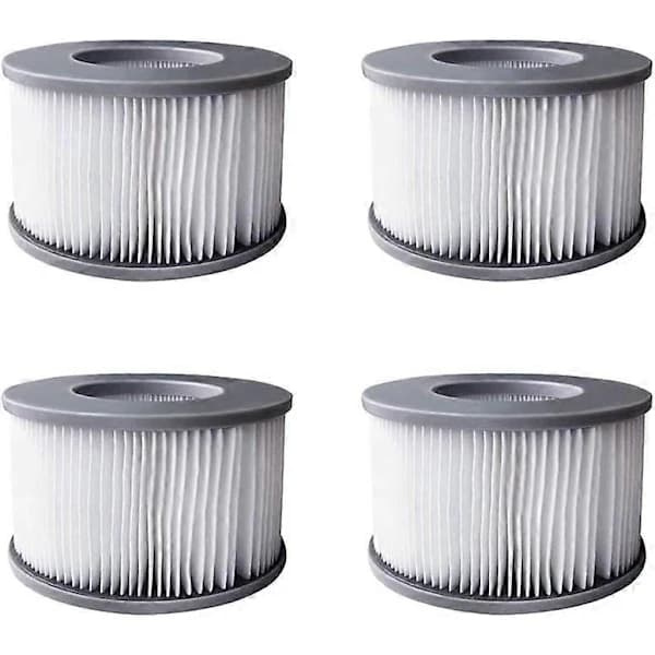 4 st Spafilter för MSpa Uppblåsbara Pooler, Förbättrad Version Filterpatronpump Passar alla Nuvarande MSpa Spabad