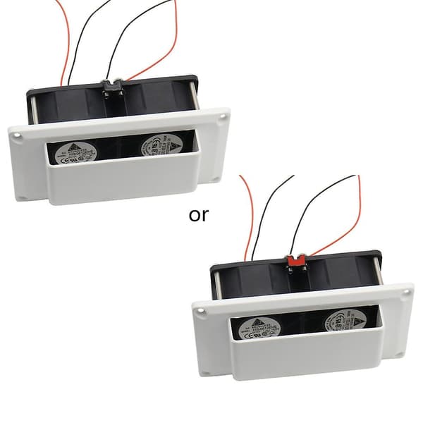 til DC 12V Køkkenventilator Udstødningsventilator til Campingvogn Trailer Universal RV Interiør Luft Hvid Lav effekt White Low power