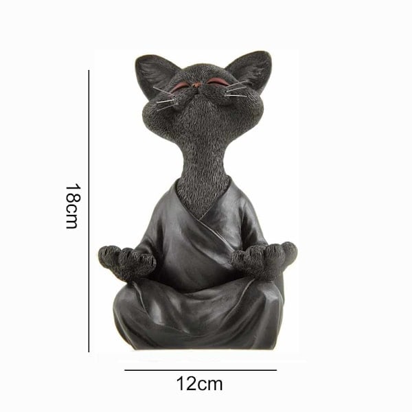Buddha kattstatue meditasjon yoga samleobjekt gave til katt