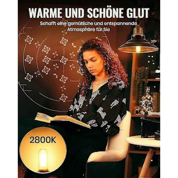 Dimbar 200W E27 glødepære rørlampe 2800K varmhvit