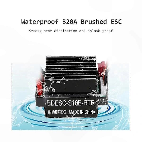 ESC Hastighedsregulator til RC Både & Hobbykøretøjer, 6-12V Motorstyring, 320A Børstet