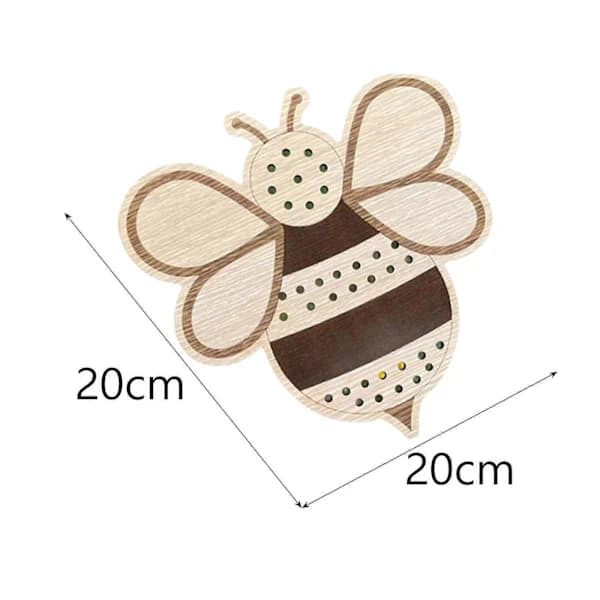 Trä Bi Ornamentställ DIY Handplockad Blomhållare 5-Pack