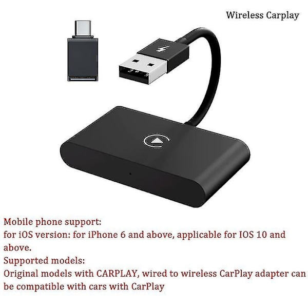 Trådlös CarPlay-adapter för Android eller Apple trådlös biladapter, Apple trådlös CarPlay-dongel, plus