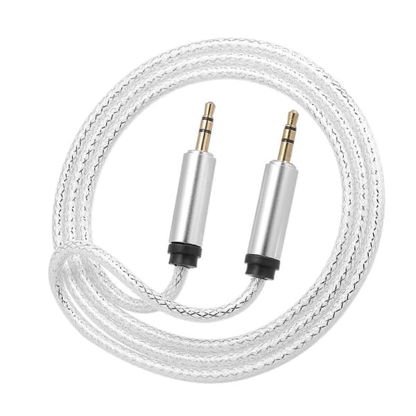 3,5 mm Jack Aux-lydkabel Han til Han Aux-lydkabel til Bil/Telefon/Laptop, Sølv