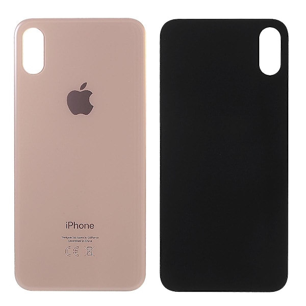 För iPhone XS 5.8 tum Glas Baksida Batterilucka (EU-version) {FW} Guld Gold iPhone XS 5.8 inch
