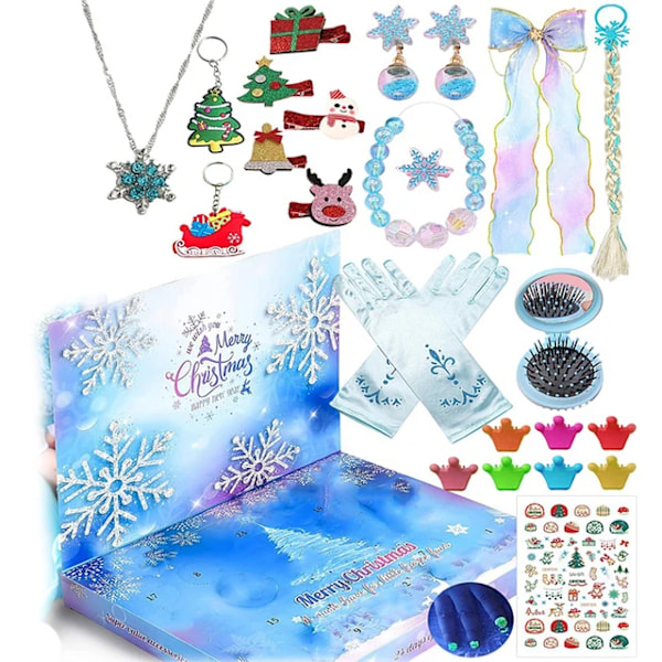 24 stk/sæt Adventskalender Fidget Legetøj Julemand DIY Juletræ Hængende Vedhæng 2023 Jule Nedtælling Kalender Legetøj til Børn style 2