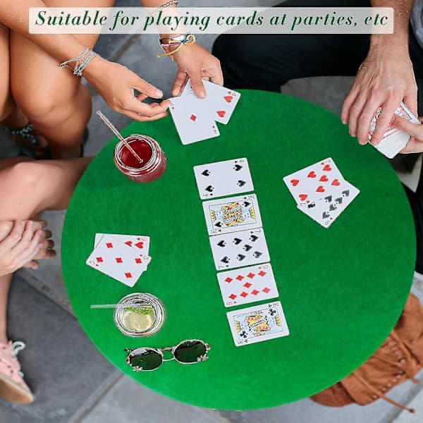 Poker- og Bridge-bordduk med Elastisk Stoff for Bord 36-48 Tommer Spilltilbehør