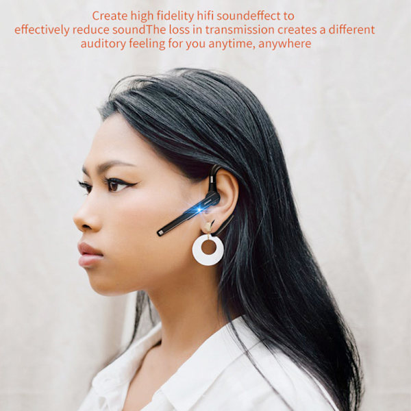 INF Öronsnäcka Bluetooth 5.1 Dubbelmikrofon CVC 8.0 Brusreducering Svart Svart Sort