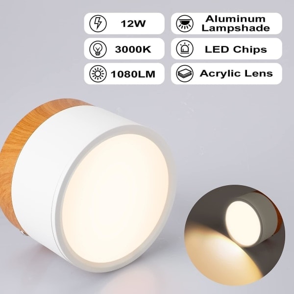 LED-kattovalaisin 12W Ip65 Downlight 3000k kattovalaisin