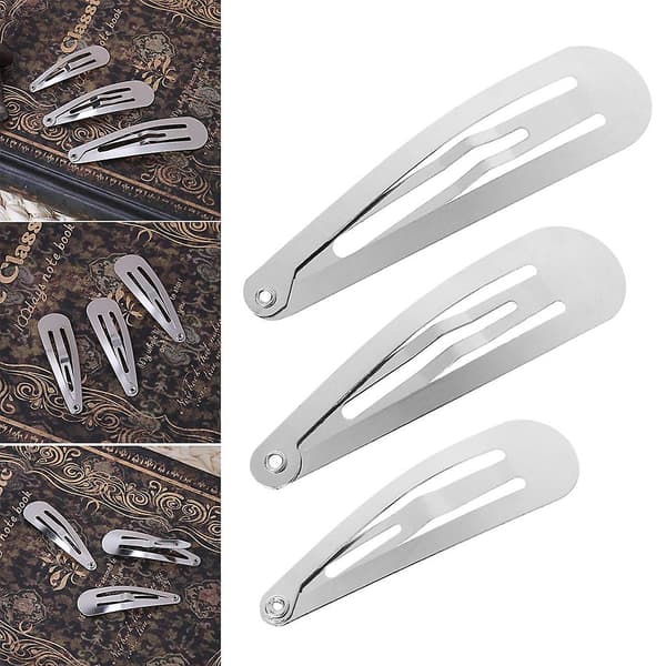 50 stk Sølvfargede Hårspenner Håndverk Sløyfe Hodeplagg Dekor DIY 4/5/6cm 5cm 5cm
