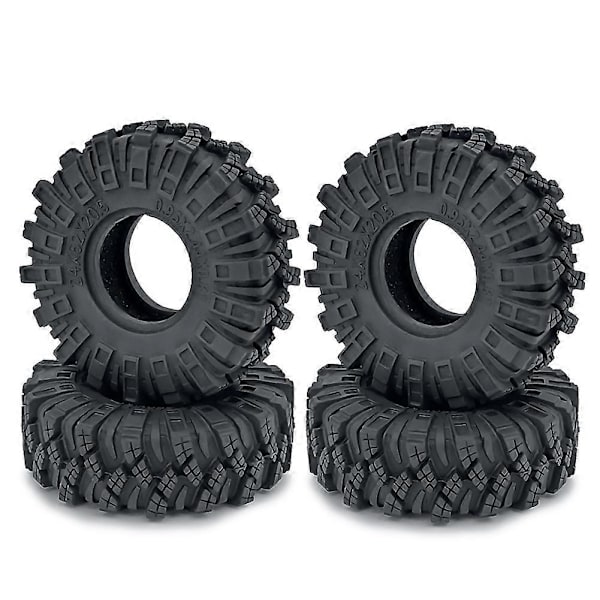 CASA 4 st 62mm 1.0 Tum Hjul Däck Mjuka Lerdäcks Gummidäck för 1/24 RC Crawler Bil Axial SCX24 Gl