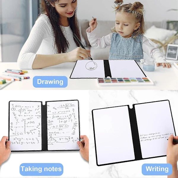 [CA] Bærbar A5 whiteboard-notesbog, 24x16,5 cm genanvendelig whiteboard-notesbog sletbar notesbog