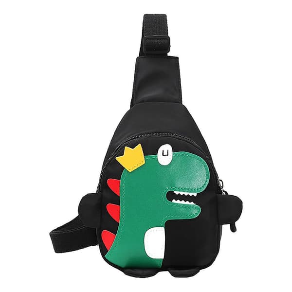 Børns Dinosaur Rygsæk Børn Skoletaske Sort Black