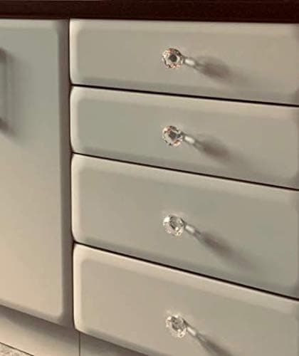 4 pcs Crystal Knobs, 40mm Diamond Drawer Cabinet Door Handle Crystal Door Handle with Screws for Home Kitchen Office Drawer