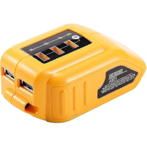 Dcb090 USB-adapterbyte för alla Dewalt 10,8v/14,4v/18v Li-ion-batterier USB-laddare Power för Dewalt Xr Max Dcb200 Dcb201 Dcb180 Dcb120