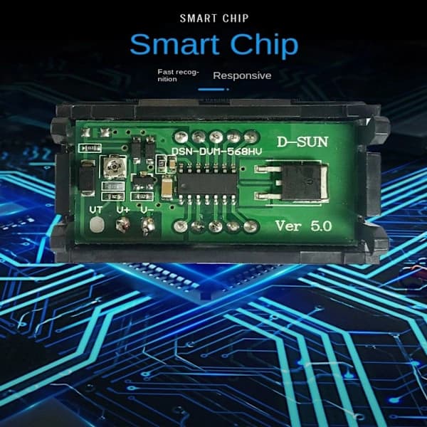 5-pak digitalt minivoltmeter Spændingsdisplay LED-displaypanel