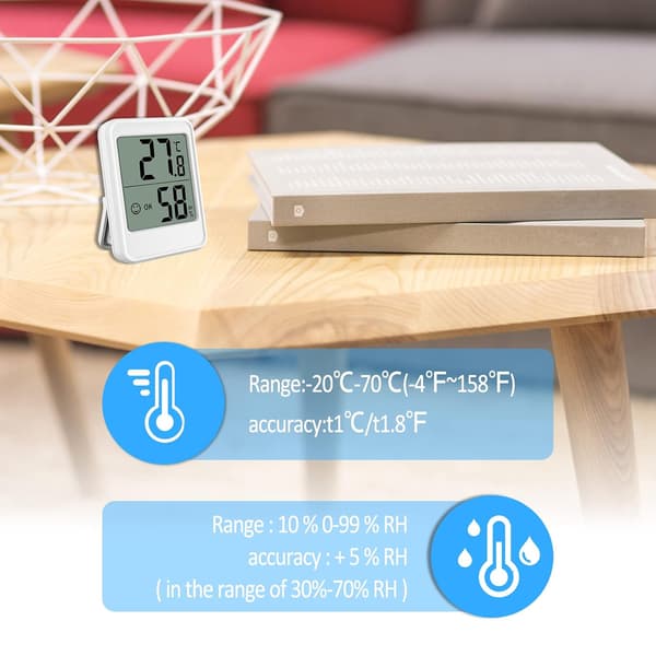 Indendørs hygrometer, digitalt indendørs hygrometer, mini termometer fugtighedsmåler