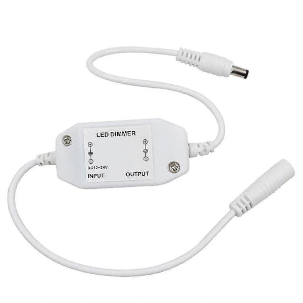 [CA] Inline LED Lysstyrkejustering Bryter Dimmer Kontroller Monokrom LED Lysrampe LED Dimmer 12v-24v Dimmer Lys