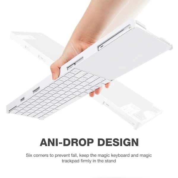 {ca}BESTAND Justerbart skrivebordsstativ for Apple Magic Trackpad 2/3/Magic Keyboard 2/3